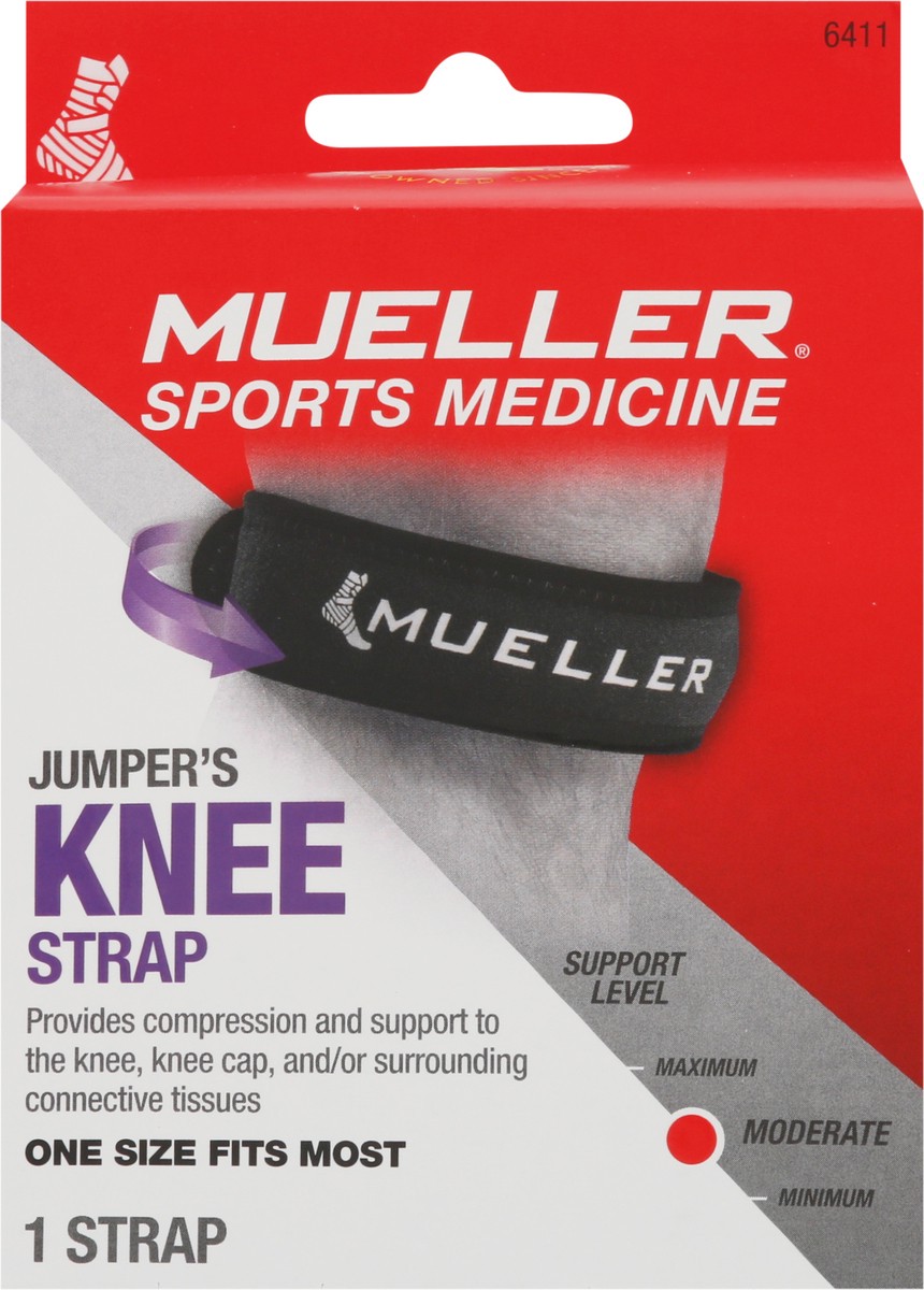 slide 3 of 12, Mueller Moderate Jumper's Knee Strap 1 ea, 1 ct