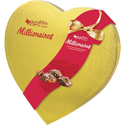 slide 1 of 1, Pangburn's Millionaires Gold Heart Valentine, 20 oz
