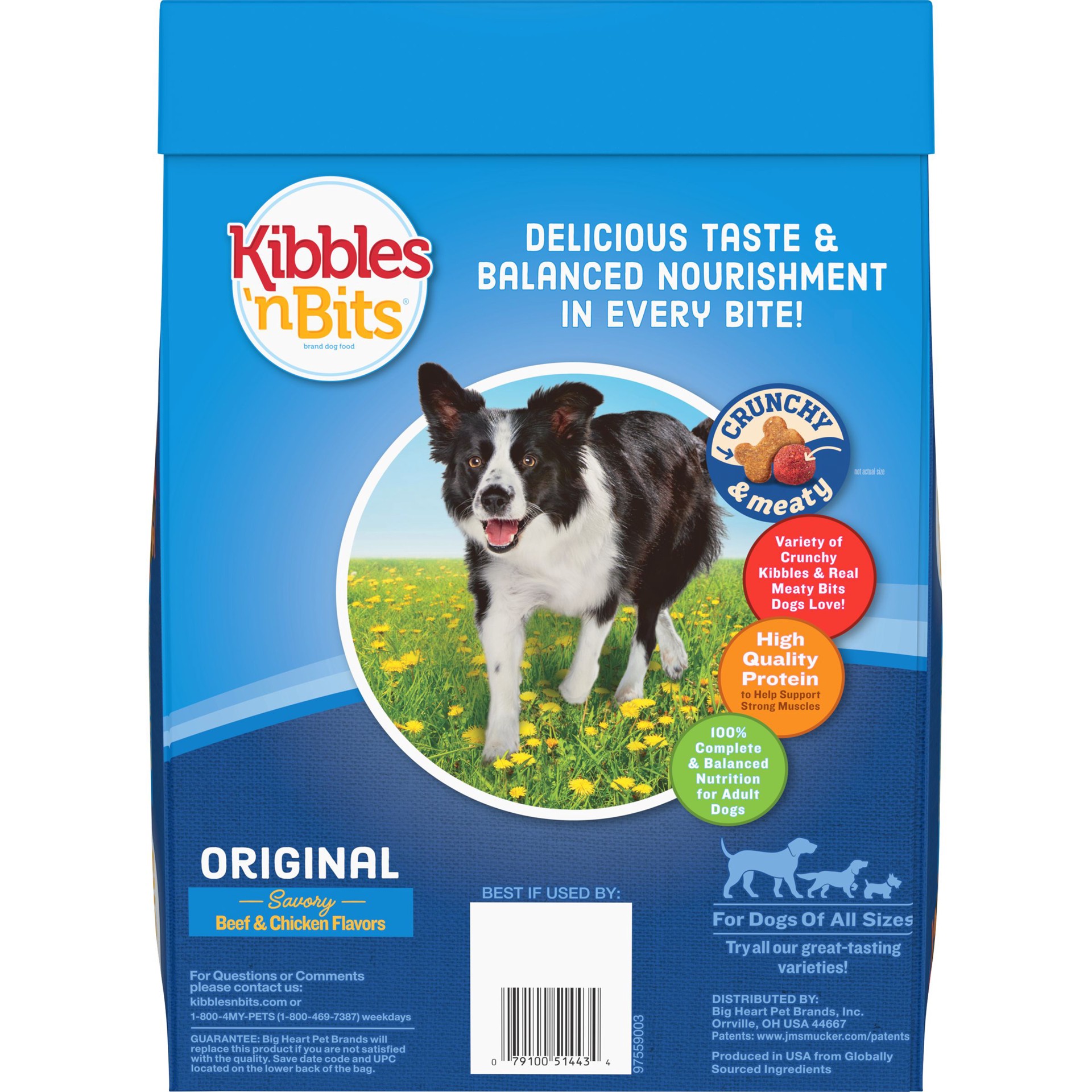 slide 2 of 2, Kibbles 'n Bits Original Savory Beef & Chicken Flavors Dry Dog Food, 8-Pound, 8 lb