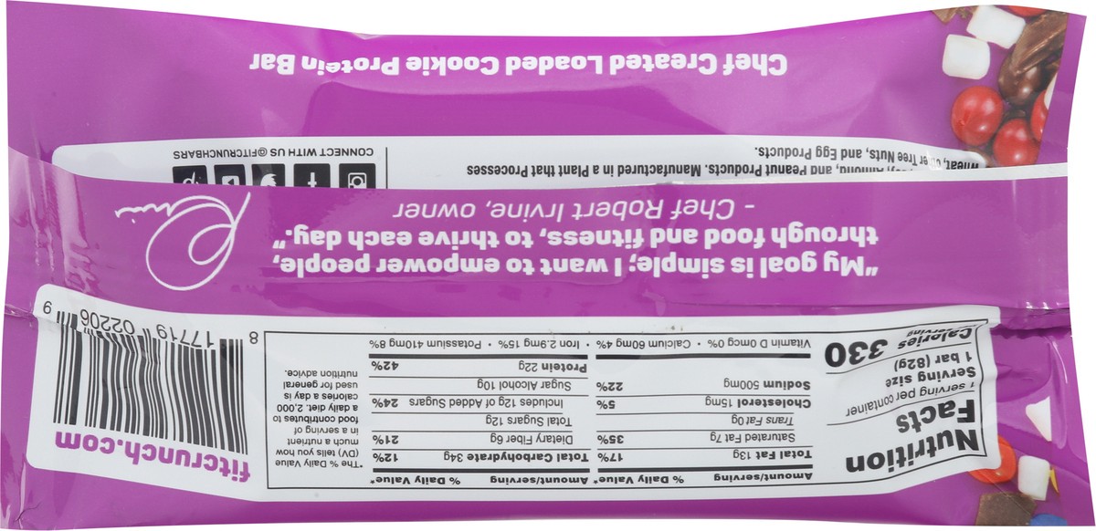 slide 3 of 12, FITCRUNCH Loaded Cookie Chocolate Deluxe Flavored Protein Bar - 2.89 oz, 2.89 oz