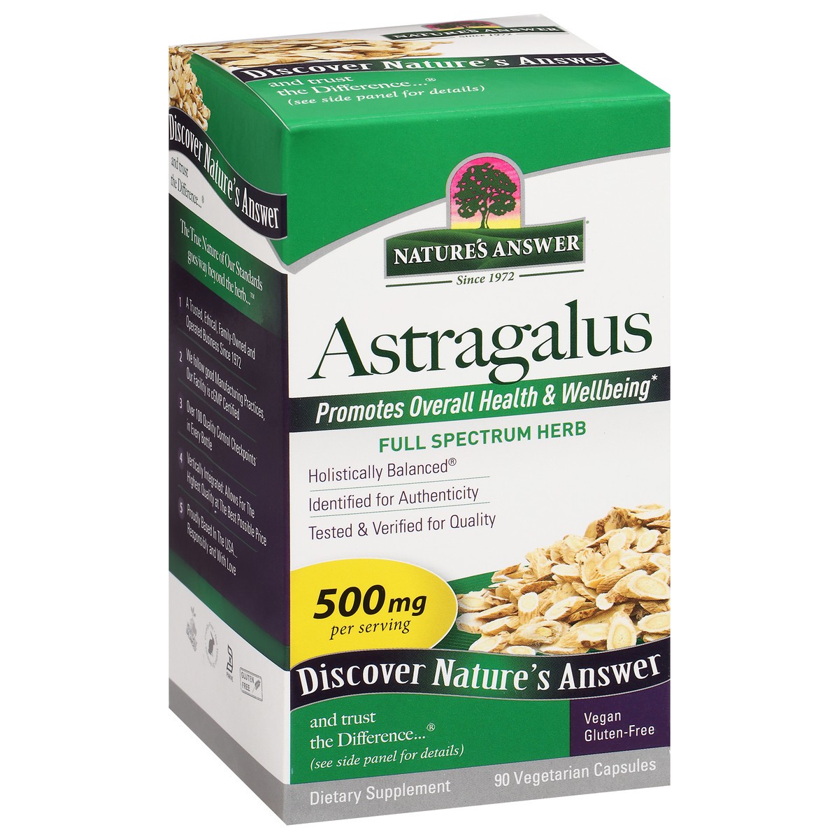 slide 3 of 9, Nature's Answer Astragalus Root 90VCap, 90 ct