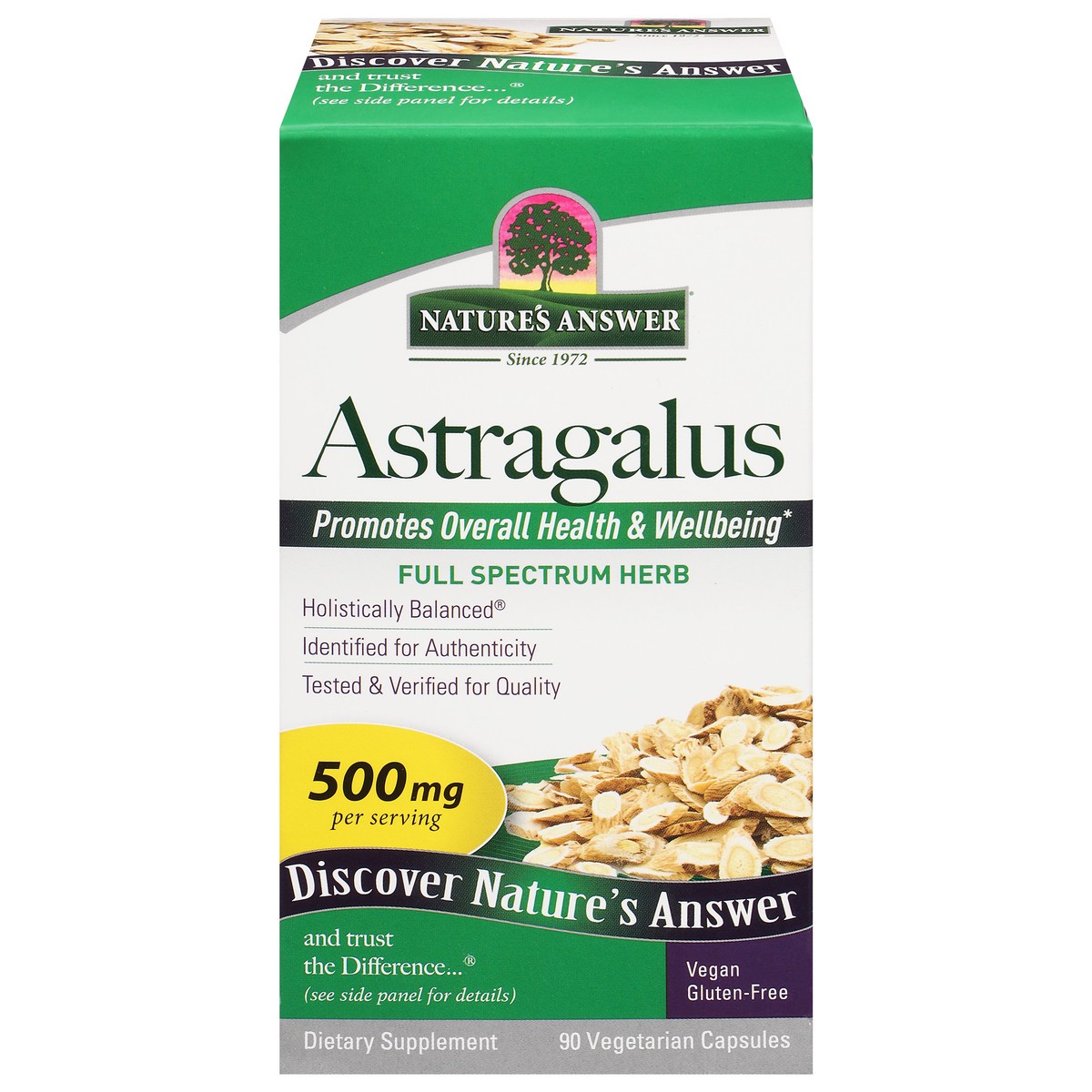 slide 1 of 9, Nature's Answer Astragalus Root 90VCap, 90 ct