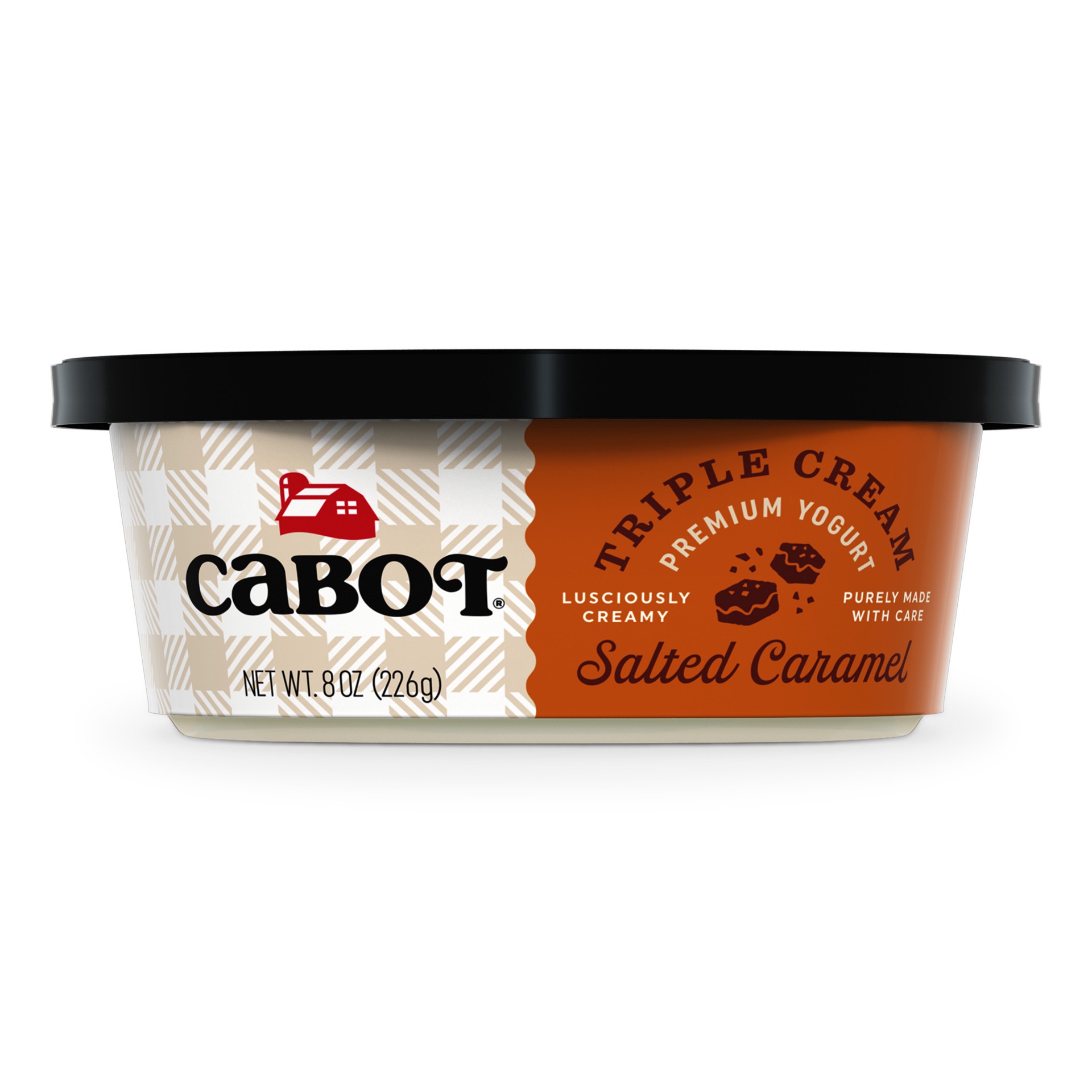 slide 1 of 2, Cabot Triple Cream Salted Caramel Yogurt, 8 oz, 8 oz