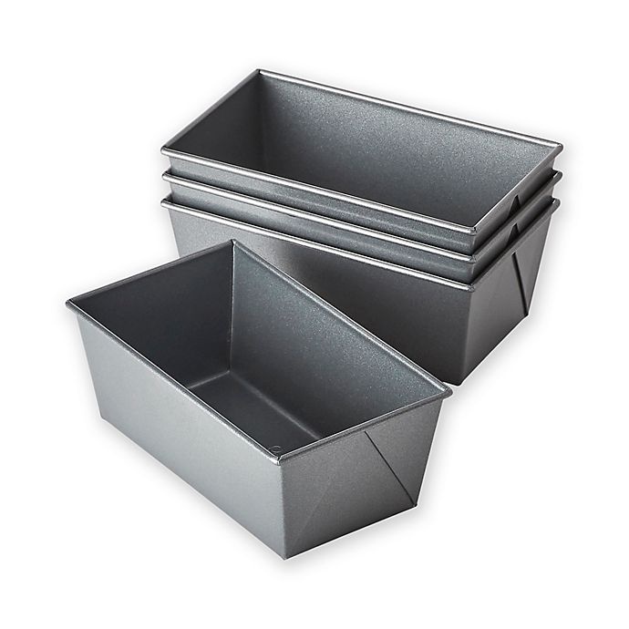 slide 1 of 1, Chicago Metallic&trade Nonstick Mini Loaf Pan with Armor-Glide Coating, 4 ct