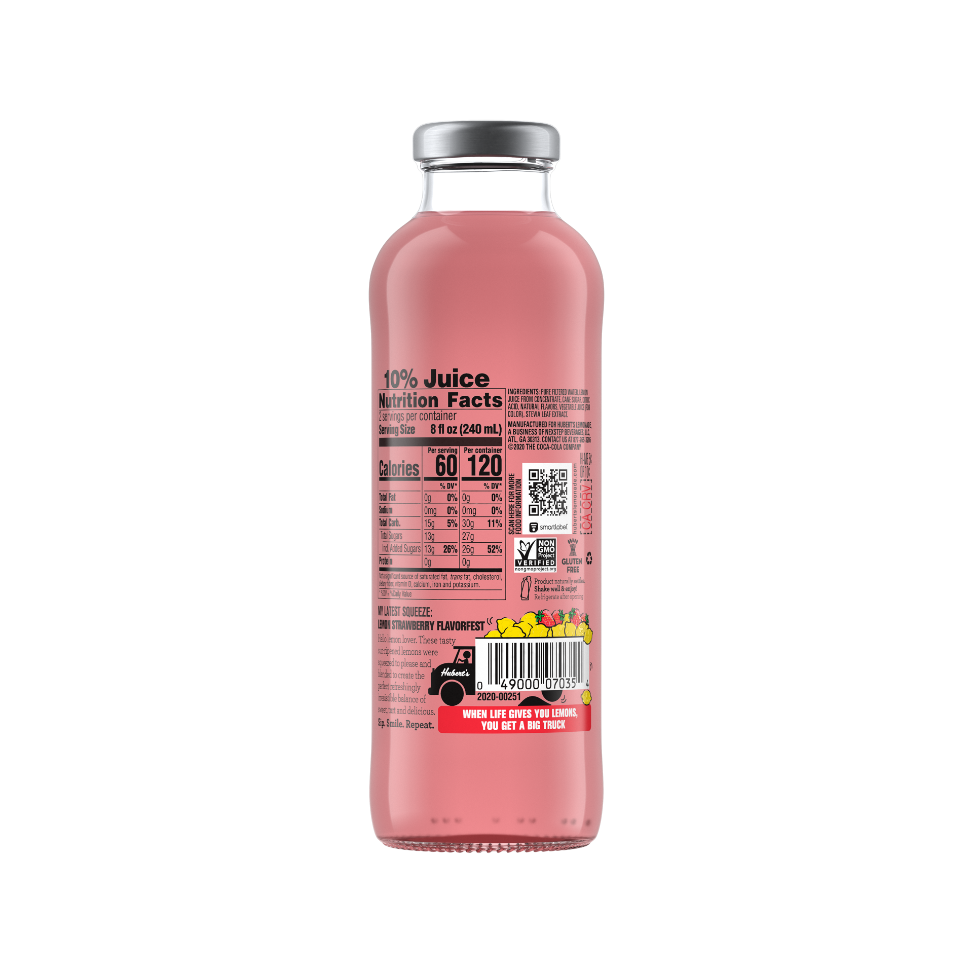 slide 5 of 5, Hubert's Hubert Strawberry Lemonade - 16 fl oz, 16 fl oz