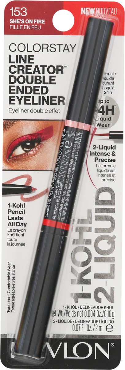 slide 5 of 11, Revlon ColorStay Line Creator Double Ended Liner, She's On Fire, 1 ct
