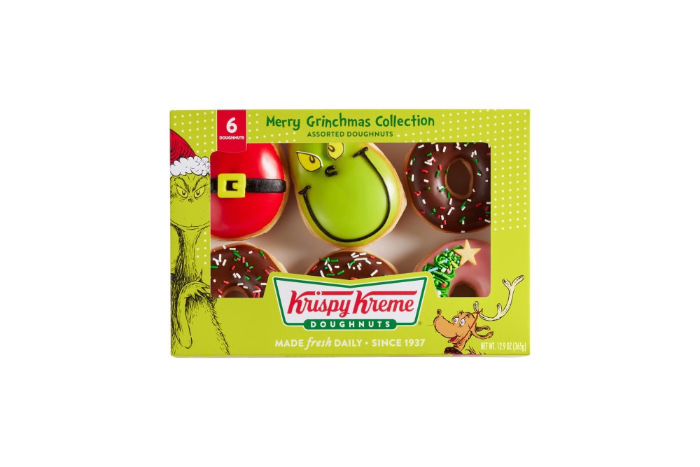 slide 2 of 2, Krispy Kreme Merry Grinchmas Asst 6Ct, 12.9 oz