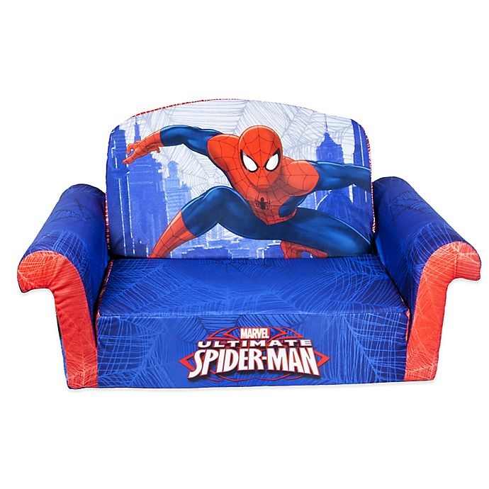 slide 1 of 3, Marshmallow Fun Company Marshmallow Spider-Man 2-in-1 Flip Open Sofa, 1 ct