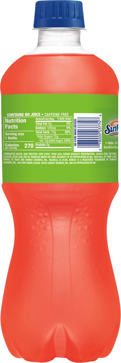 slide 8 of 11, Sunkist Watermelon Lemonade Soda - 20 oz, 20 oz