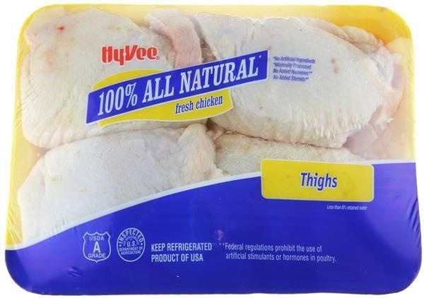 slide 1 of 1, HyVee Chicken Thighs, per lb