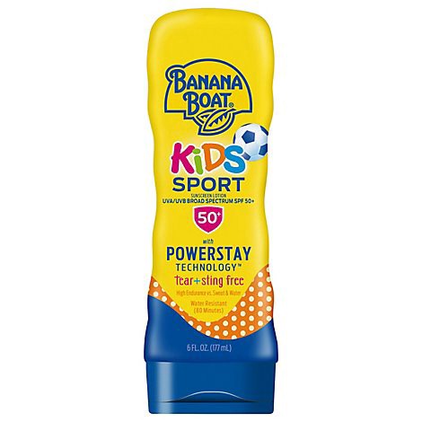 slide 1 of 1, Banana Boat Kids Sport Sunscreen Lotion Broad Spectrum SPF 50 - 6 Oz, 6 oz