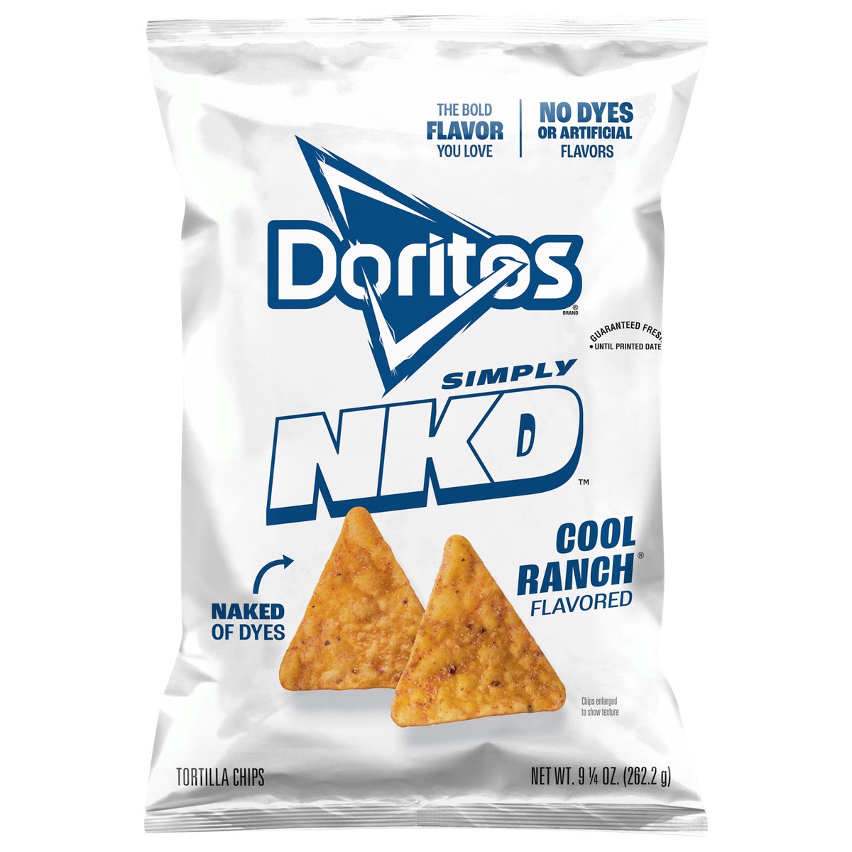 slide 1 of 9, Doritos Simply NKD Tortilla Chips Cool Ranch Flavored, 9 1/4 Oz, 9.5 oz