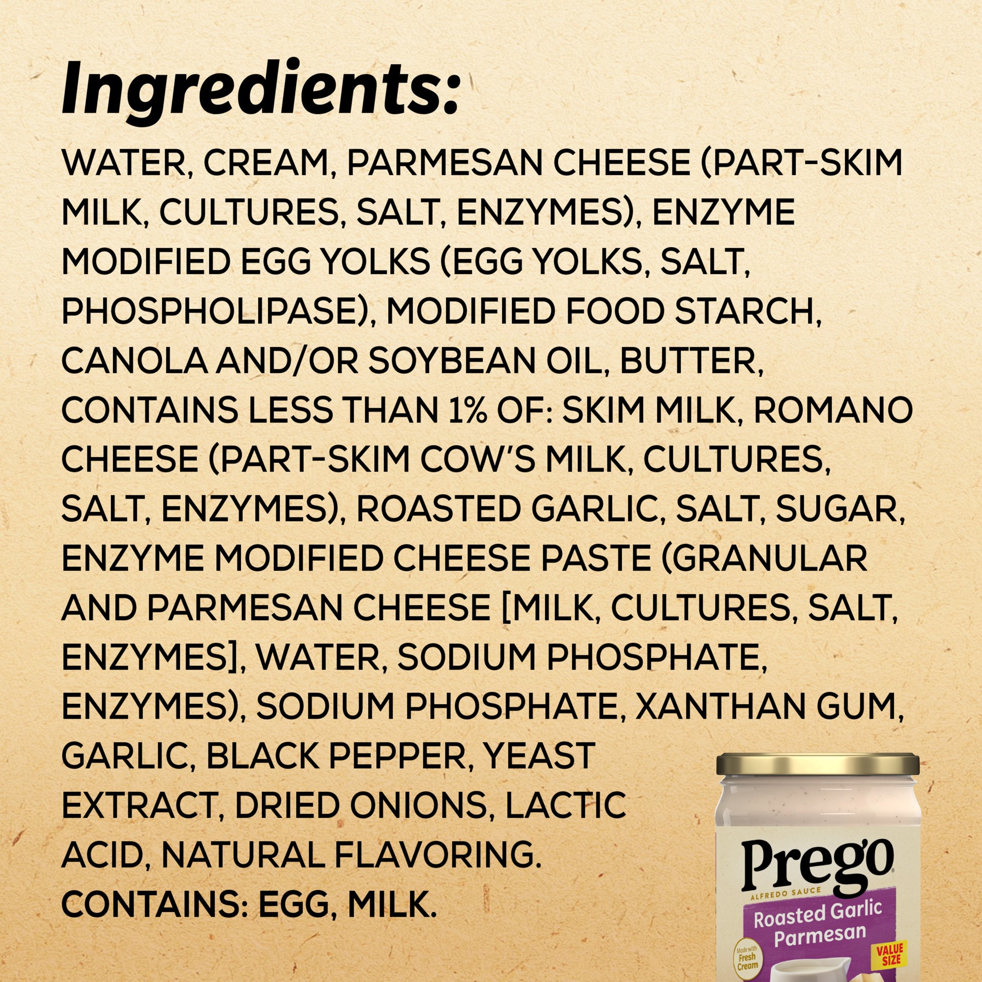 slide 7 of 8, Prego Alfredo Sauce with Roasted Garlic and Parmesan Cheese, 22 oz Jar, 22 oz