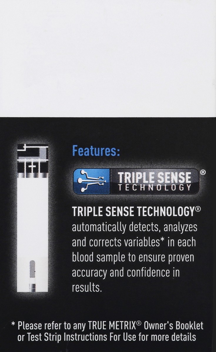 slide 5 of 9, True Metrix Value Size Self Monitoring Blood Glucose Test Strips 30 ea, 30 ct