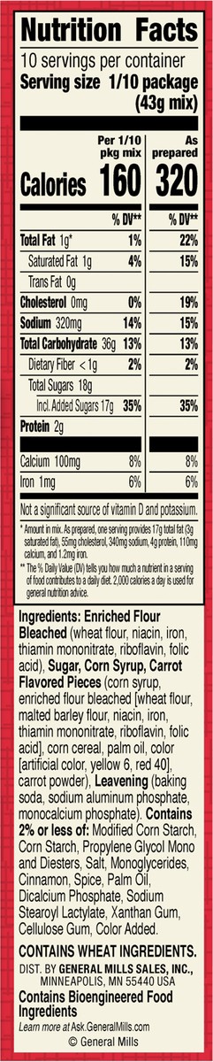 slide 8 of 9, Betty Crocker Carrot Cake Mix, 15.25 oz