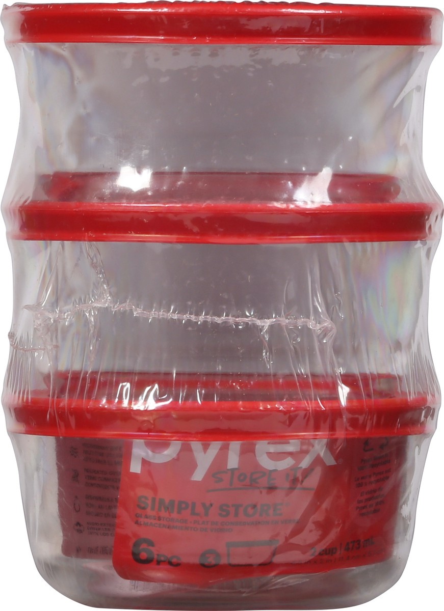 slide 2 of 9, Pyrex Simply Store Glass Storage Value-Plus Pack 6 ea, 6 ct