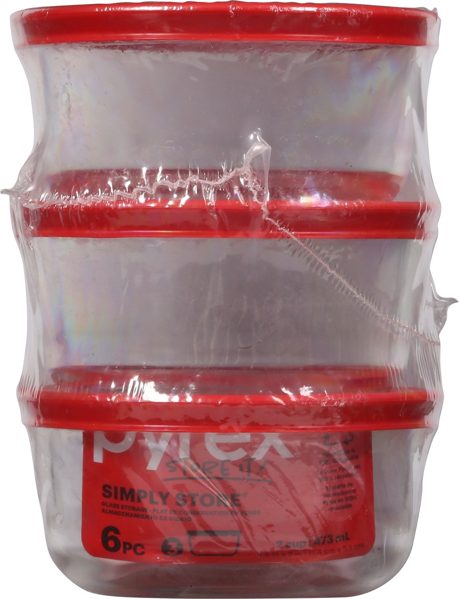 slide 7 of 9, Pyrex Simply Store Glass Storage Value-Plus Pack 6 ea, 6 ct