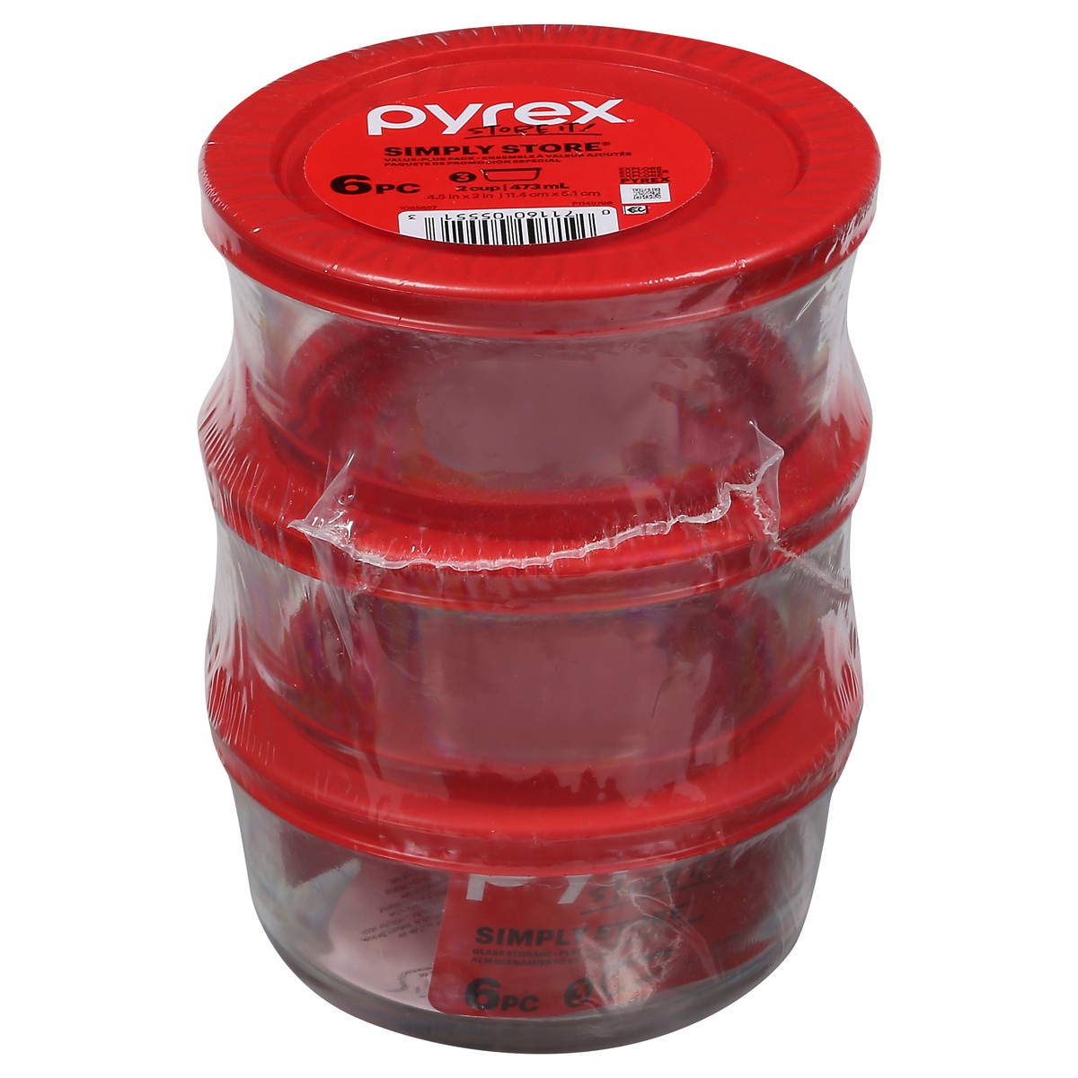 slide 1 of 9, Pyrex Simply Store Glass Storage Value-Plus Pack 6 ea, 6 ct