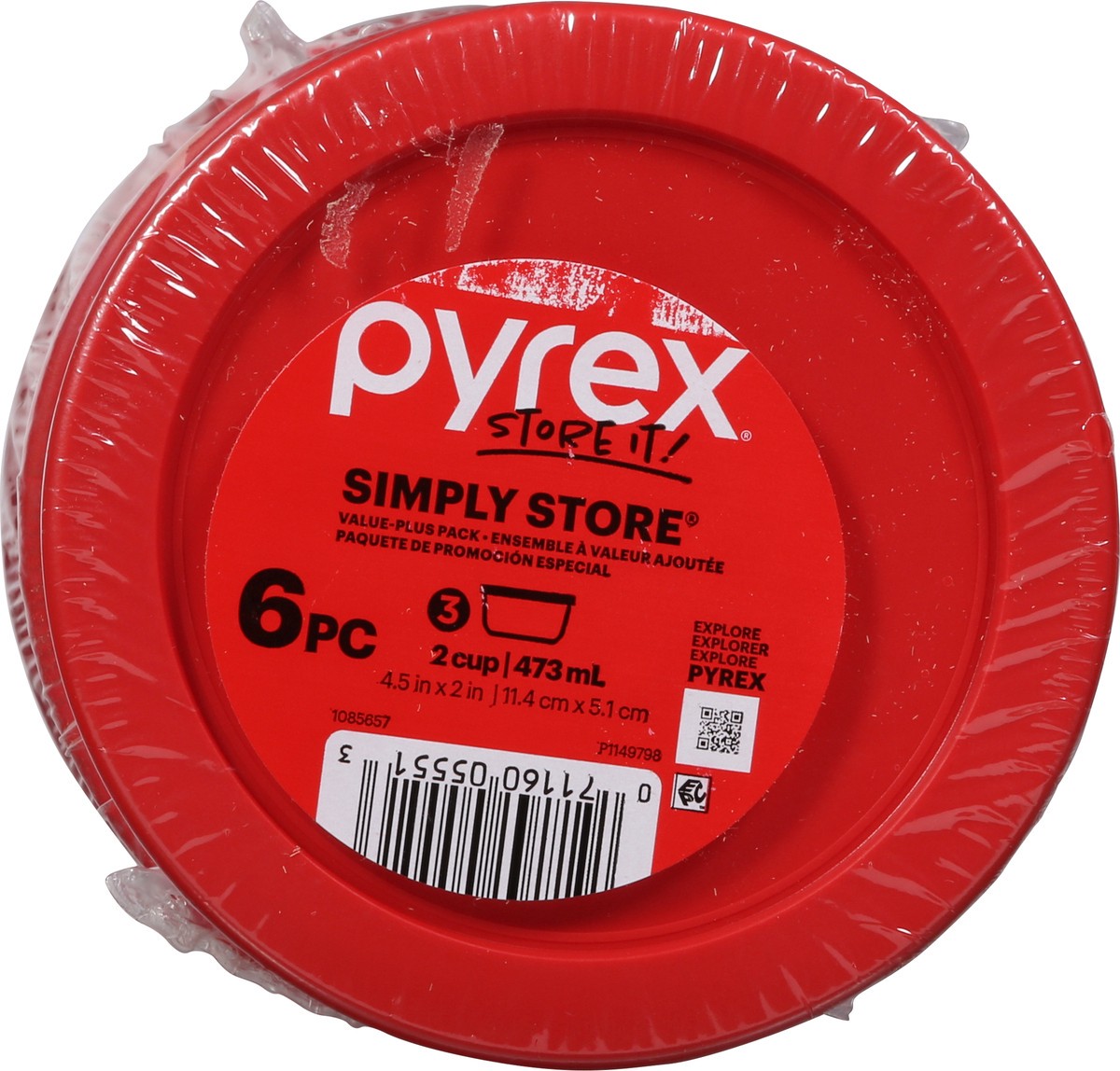 slide 3 of 9, Pyrex Simply Store Glass Storage Value-Plus Pack 6 ea, 6 ct