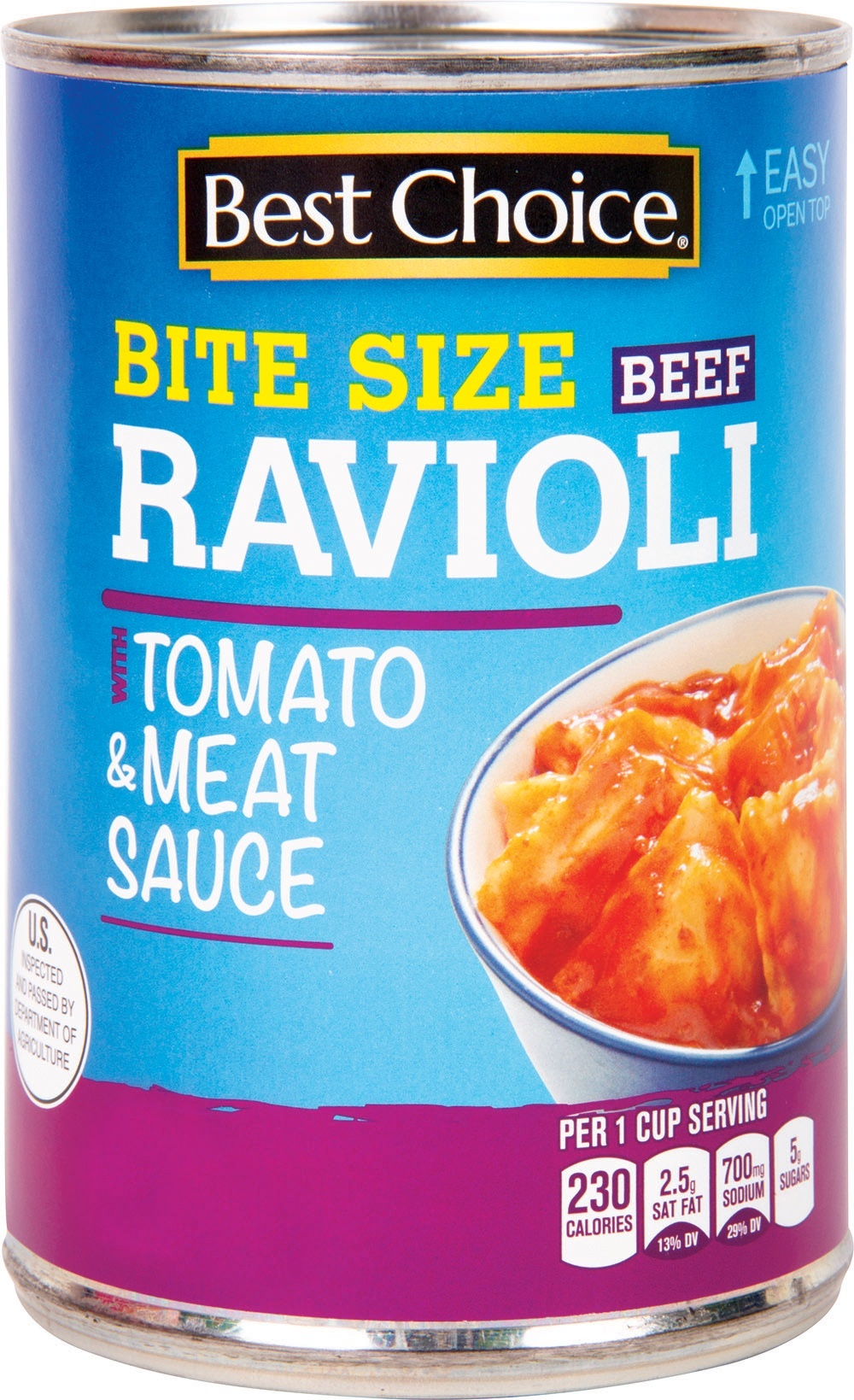 slide 1 of 1, Best Choice Bite Size Ravioli With Tomato & Meat Sauce, 15 oz