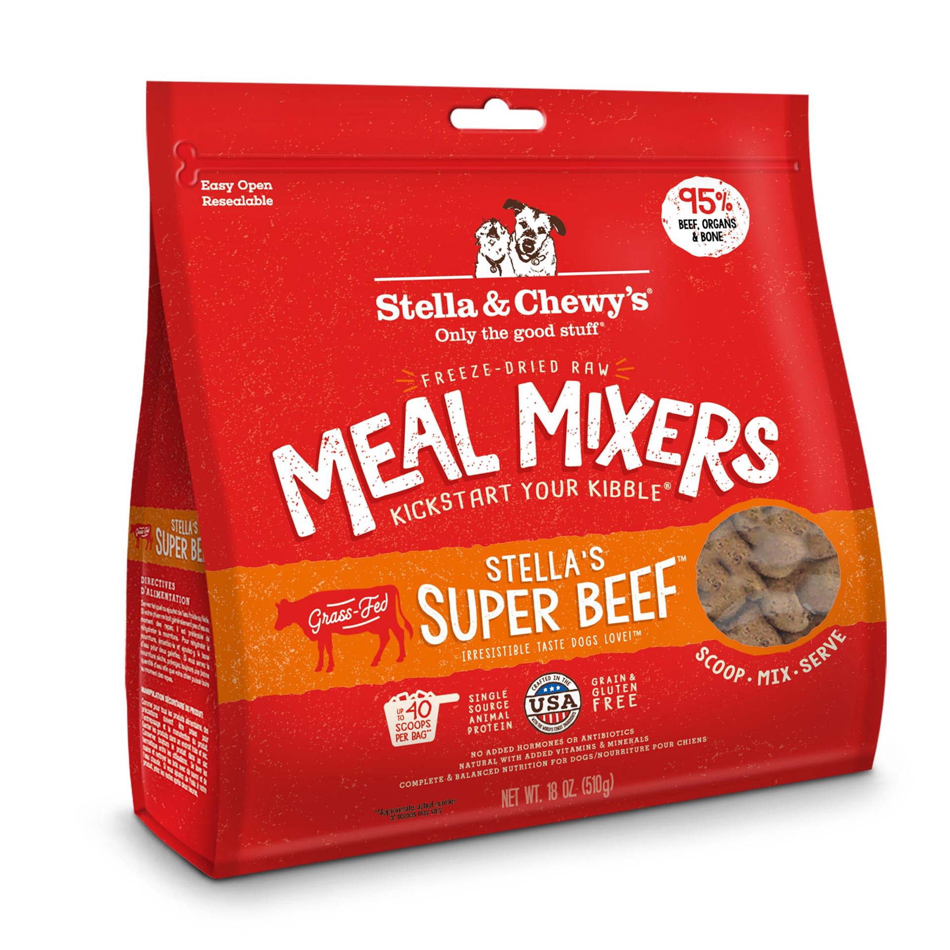 slide 1 of 1, Stella & Chewy'S Beef Meal Mixers, 18 oz