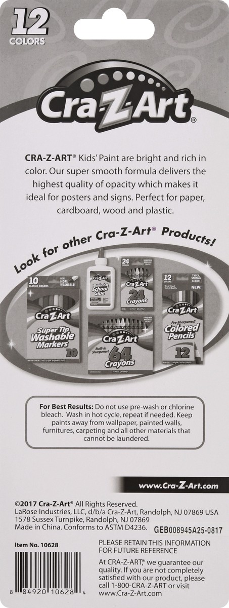 slide 8 of 10, Cra-Z-Art Kids Paint Pots, 12 ct