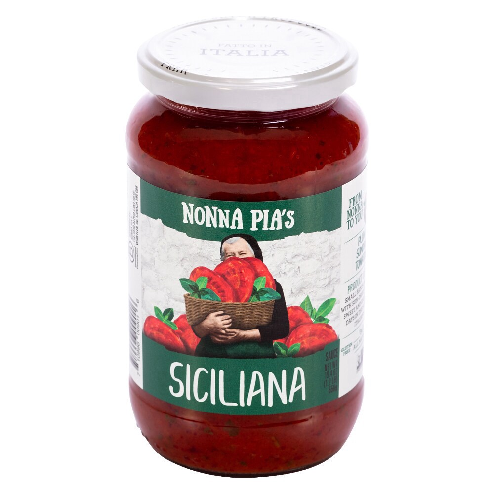slide 3 of 3, Nonna Pia's Siciliana Pasta Sauce, 19.4 oz