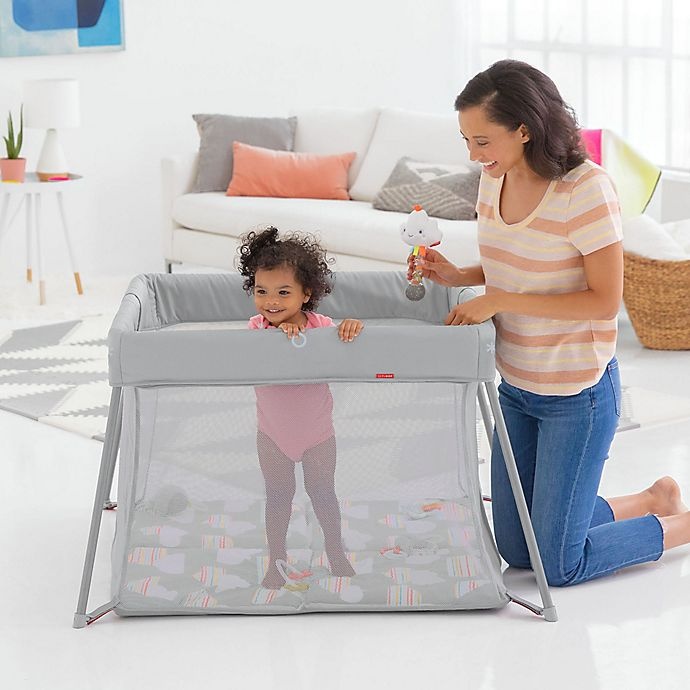 slide 4 of 11, Skip Hop Skip*Hop Play to Night Expanding Playard & Travel Crib - Grey, 1 ct