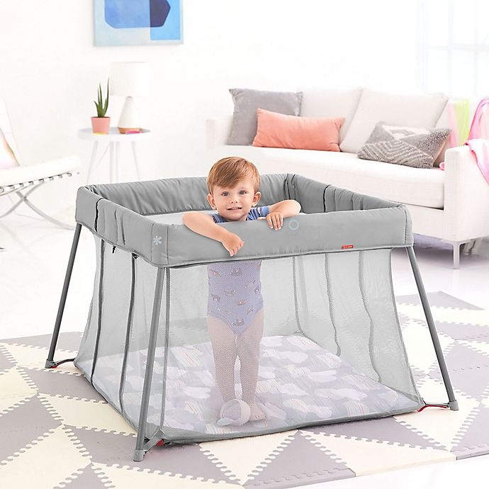 slide 9 of 11, Skip Hop Skip*Hop Play to Night Expanding Playard & Travel Crib - Grey, 1 ct