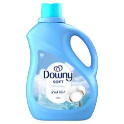 Downy Soft, 2 in 1 Soft and Fresh Liquid Fabric Softener, Cool Cotton, 88 fl oz, 120 Loads, Fabric Conditioner Liquid provides softness and freshness for fabrics