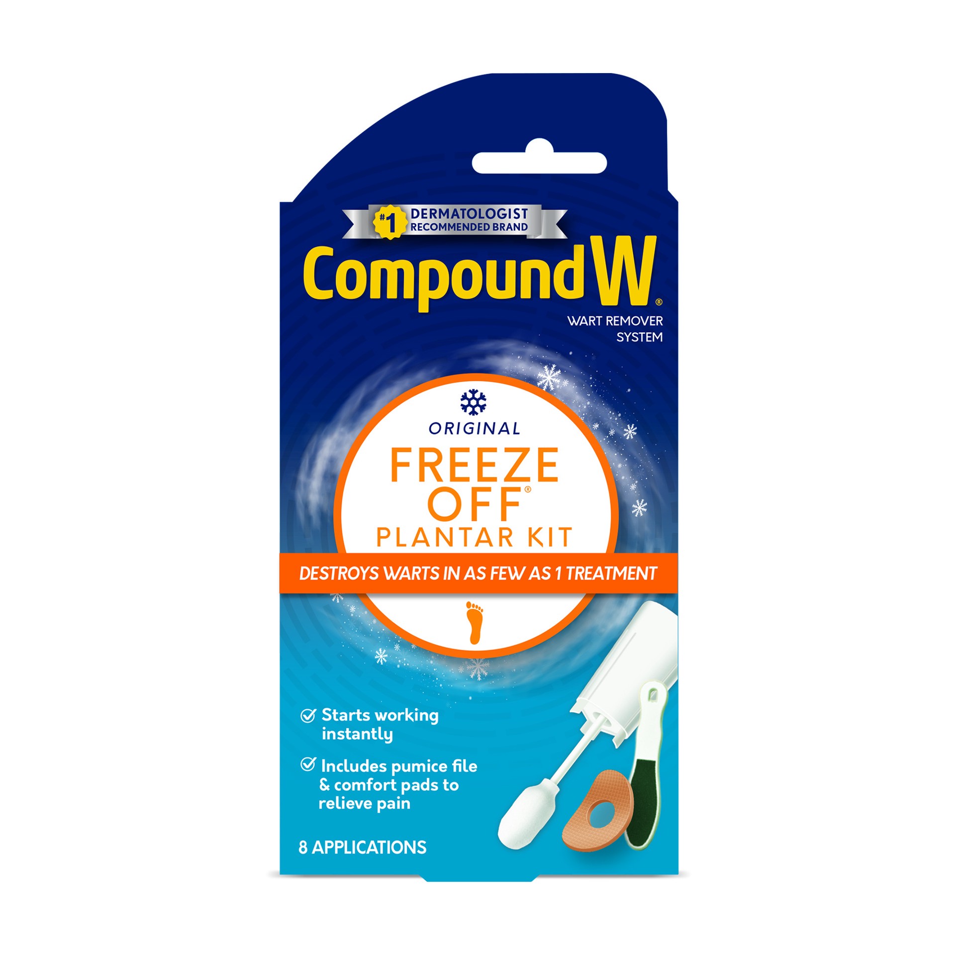 slide 1 of 1, Compound W Freeze Off Plantar Wart Removal System, 8 ct