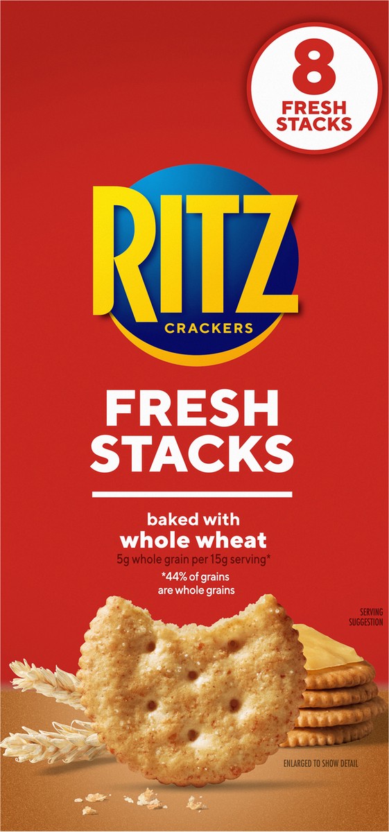 slide 7 of 14, RITZ Fresh Stacks Whole Wheat Crackers, 8 Count, 11.6 oz, 11.6 oz