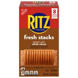 RITZ Fresh Stacks Whole Wheat Crackers, Travel Snacks, 11.6 oz (8 Multi Snack Packs)