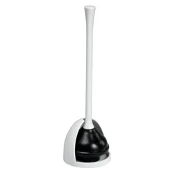 InterDesign Una Bathroom Plunger - Black/White