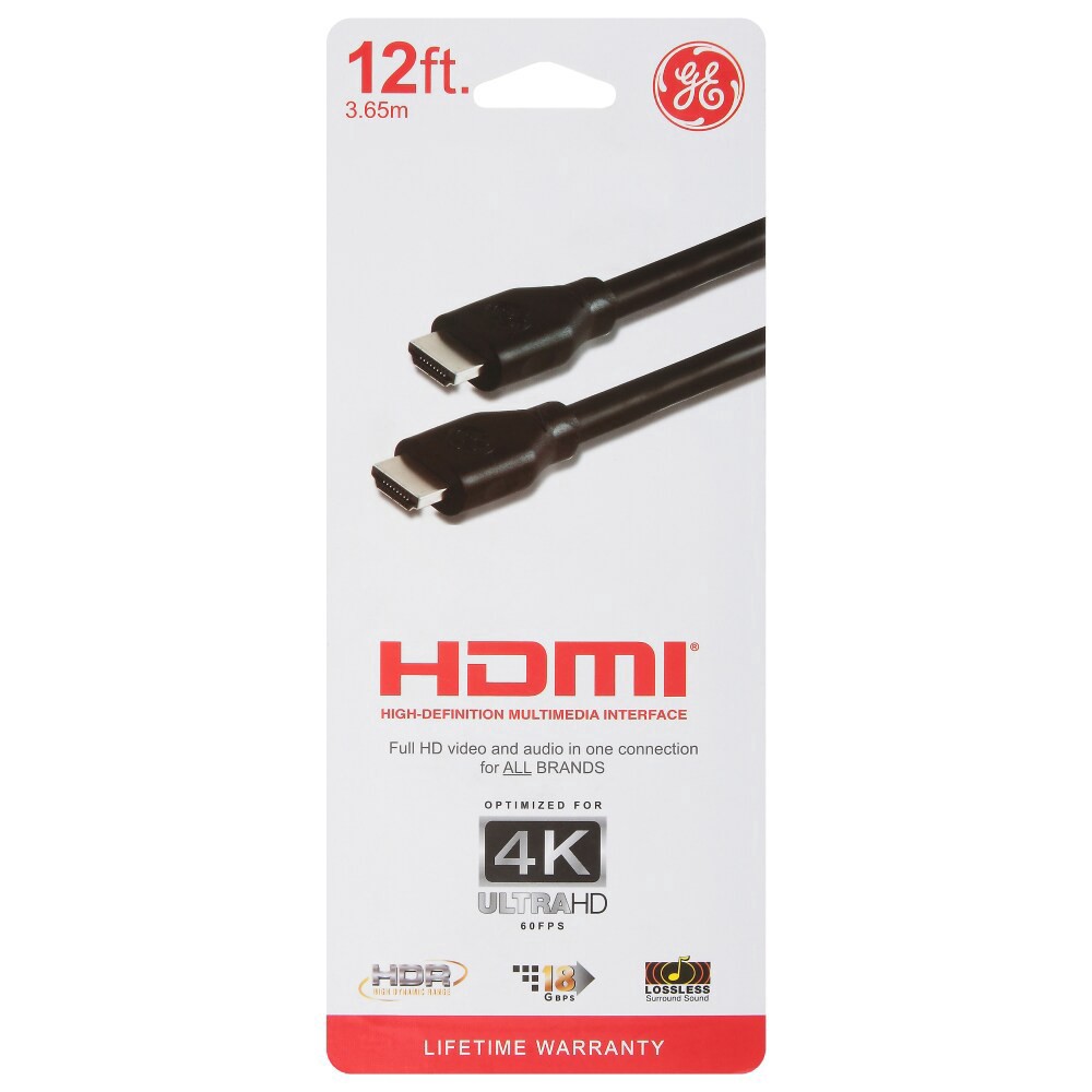 slide 2 of 2, GE HDMI® High Definition Multimedia Interface, 12 ft