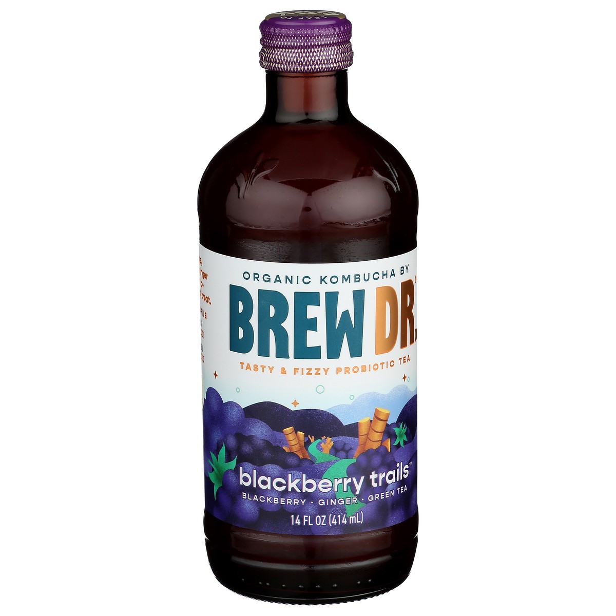 slide 8 of 9, Brew Dr. Brew Dr Kombucha Blackberry Trails - 14 fl oz, 14 fl oz