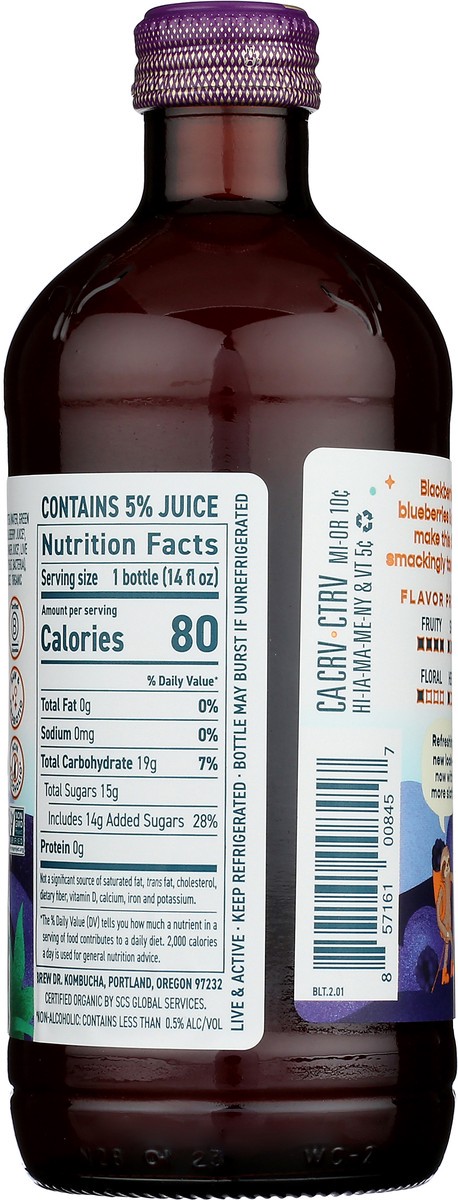 slide 3 of 9, Brew Dr. Brew Dr Kombucha Blackberry Trails - 14 fl oz, 14 fl oz