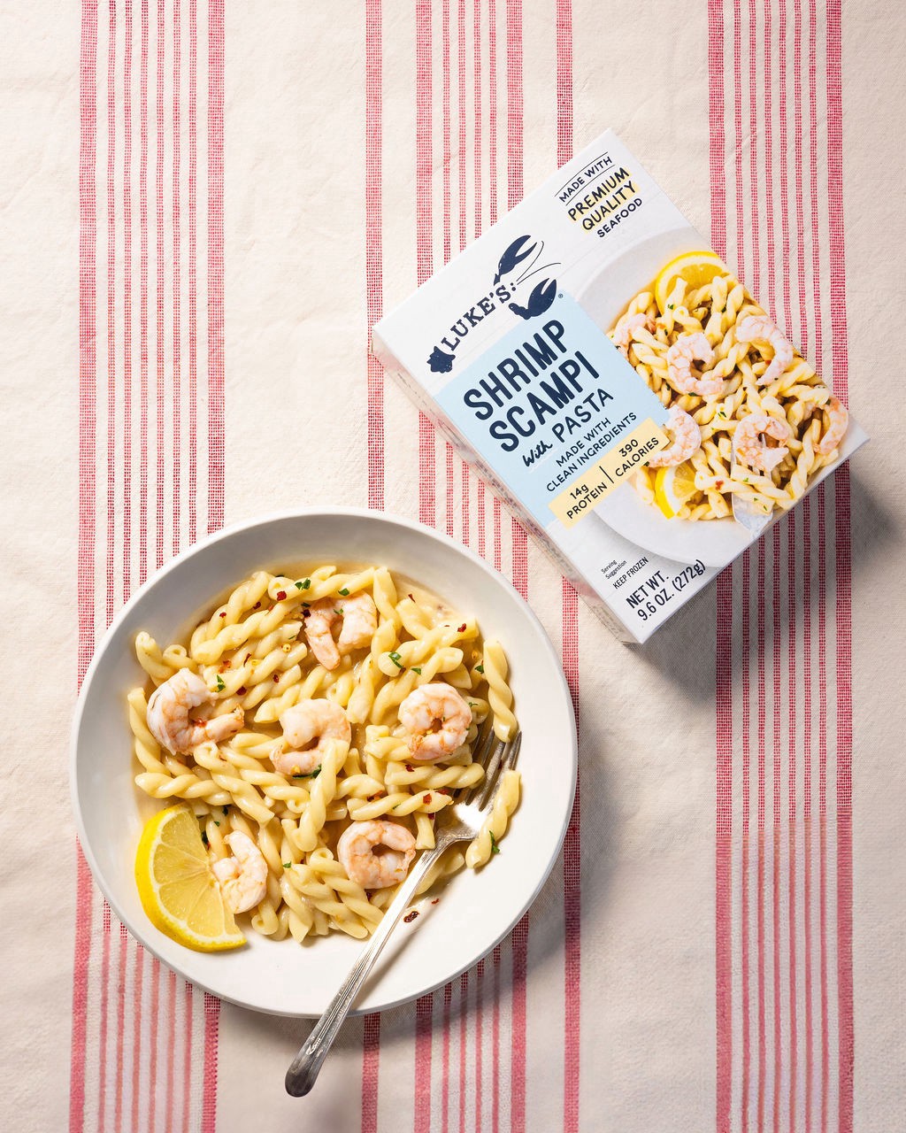 slide 2 of 2, Luke's Shrimp Scampi W/Pasta, 9.6 oz