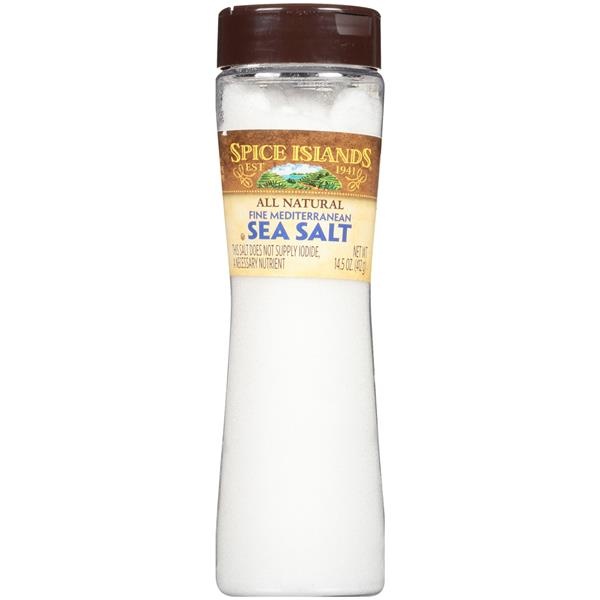 slide 1 of 1, Spice Islands Fine Mediterranean Sea Salt, 14.5 oz