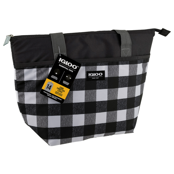 slide 1 of 1, Igloo Gingham Essential Tote Cooler Bag 1 ea, 1 ct