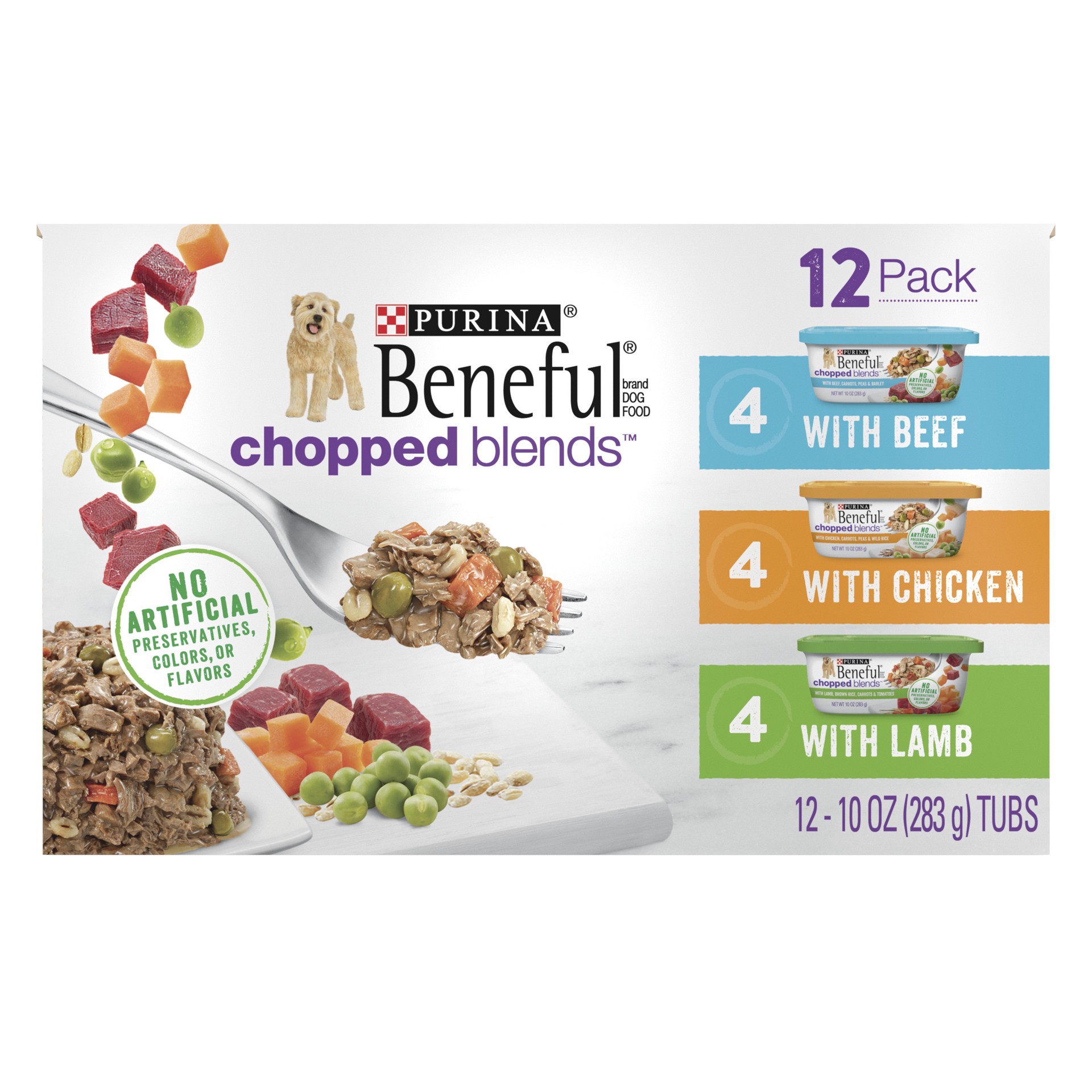 slide 1 of 9, Beneful Purina Beneful High Protein, Gravy Wet Dog Food Variety Pack, Chopped Blends, 7.5 lb