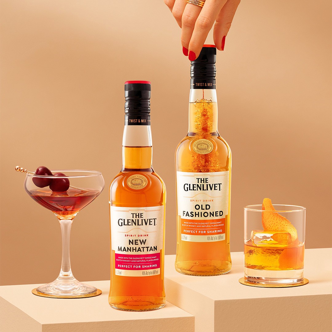 slide 2 of 4, Glenlivet Rts The Glenlivet Twist & Mix Old Fashioned Scotch Whisky Cocktail, 375 mL Bottle, 40% ABV, 375 ml