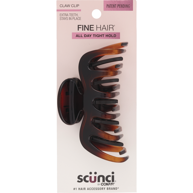 slide 1 of 1, scünci Fine Hair All Day Tight Hold Claw Clip 1 Each, 1 ct