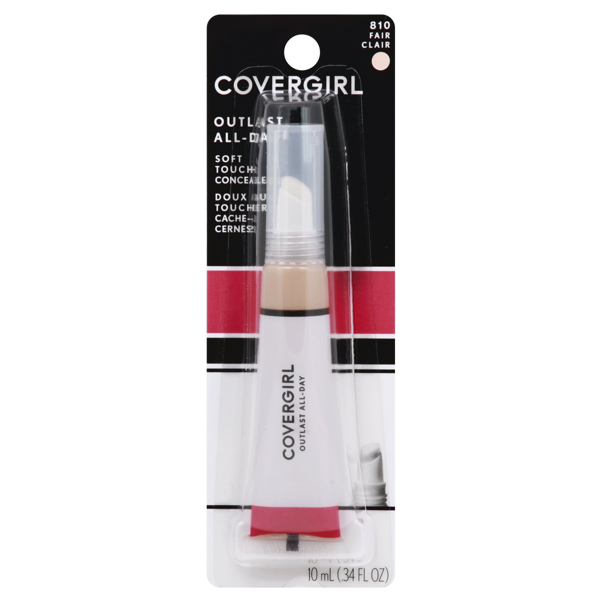 slide 1 of 7, Covergirl Outlast All-Day Soft Touch Concealer Fair 810, 33 fl oz