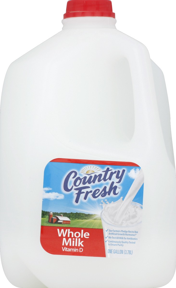 slide 4 of 5, Country Fresh Whole Milk with Vitamin D Gallon - 1 Jug, 1 gal