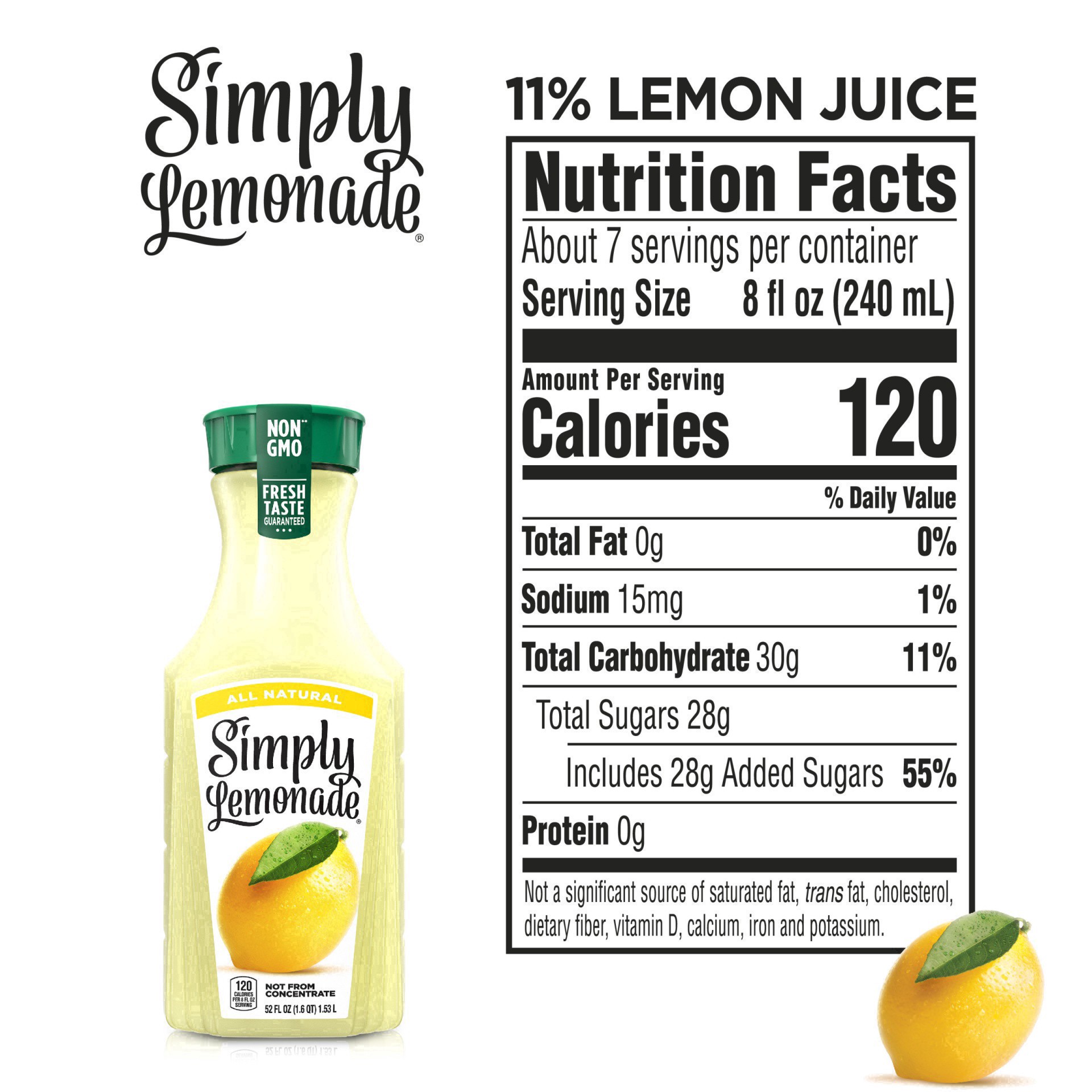 slide 14 of 77, Simply Lemonade, All Natural Non-GMO, 52 fl oz, 52 fl oz