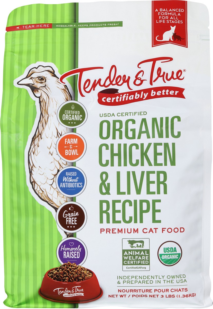 slide 6 of 9, Tender And True Chicken & Liver Cat Food, 3 lb