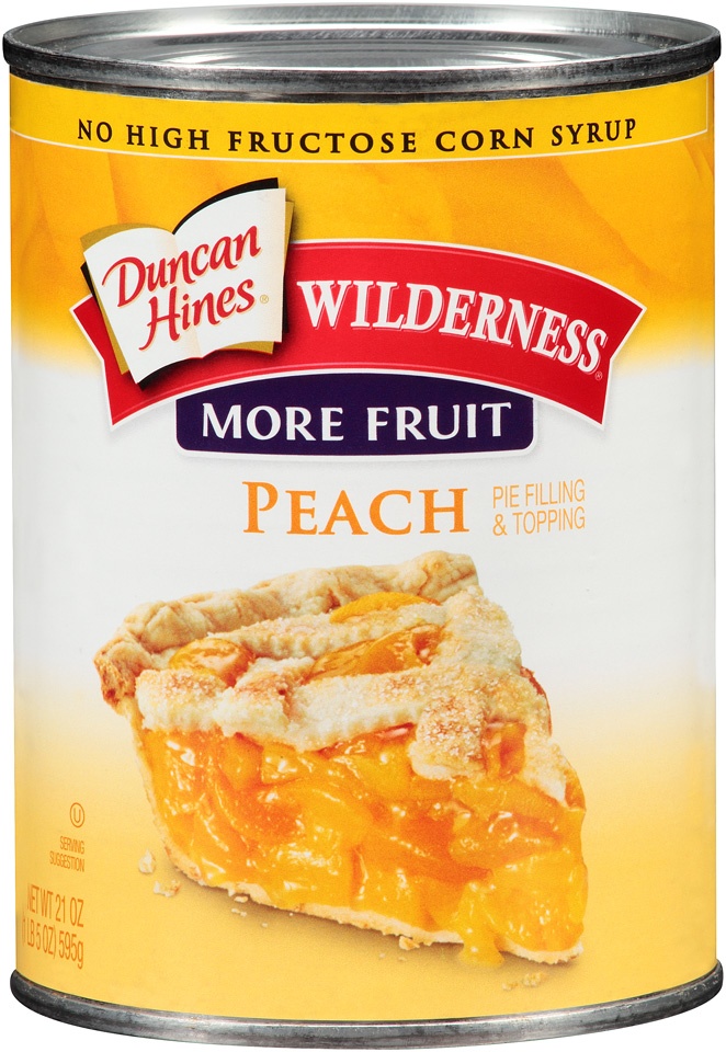 slide 1 of 1, Duncan Hines Wilderness More Fruit Peach Pie Filling & Topping, 21 oz