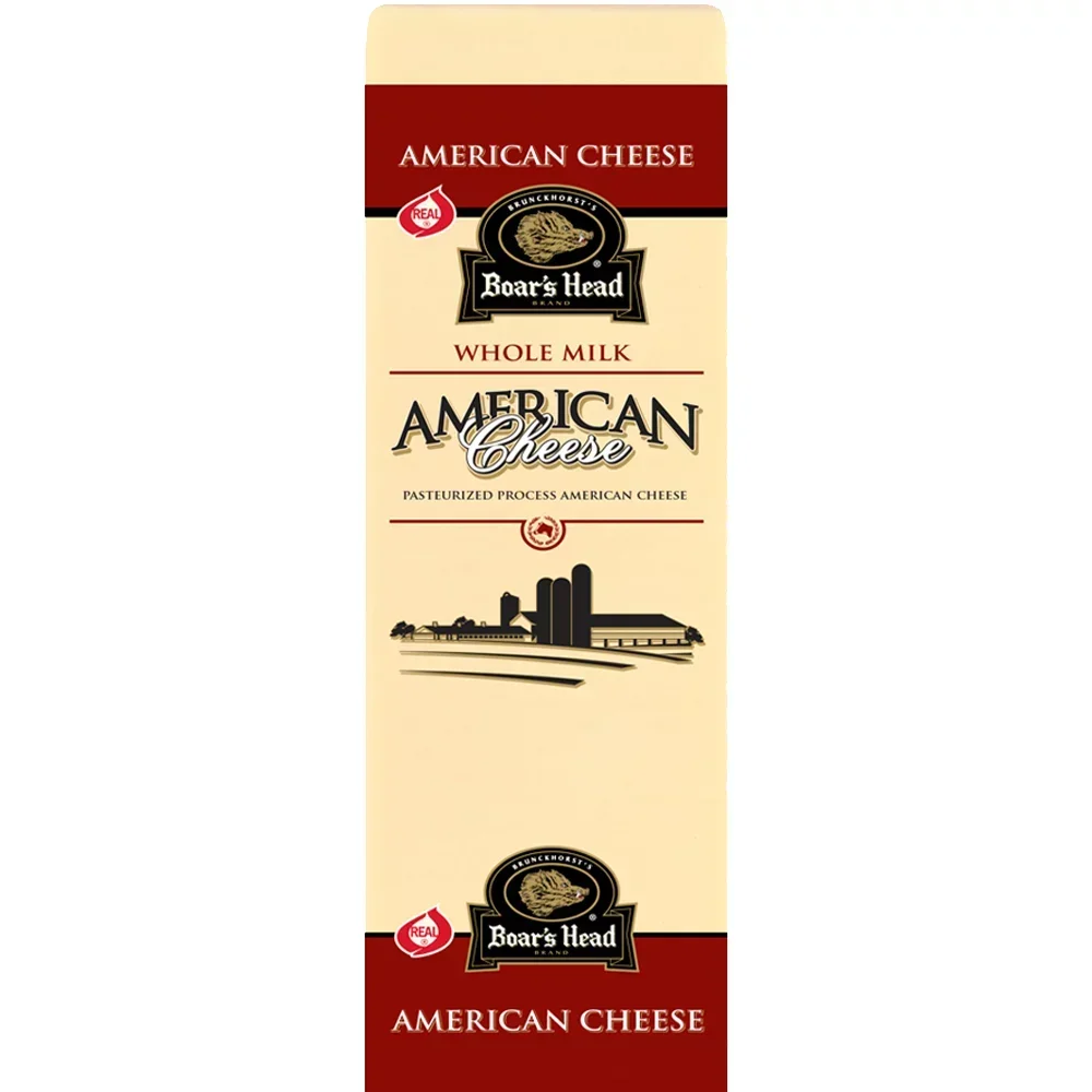slide 1 of 1, Boar's Head White Whole Milk American Cheese, per lb