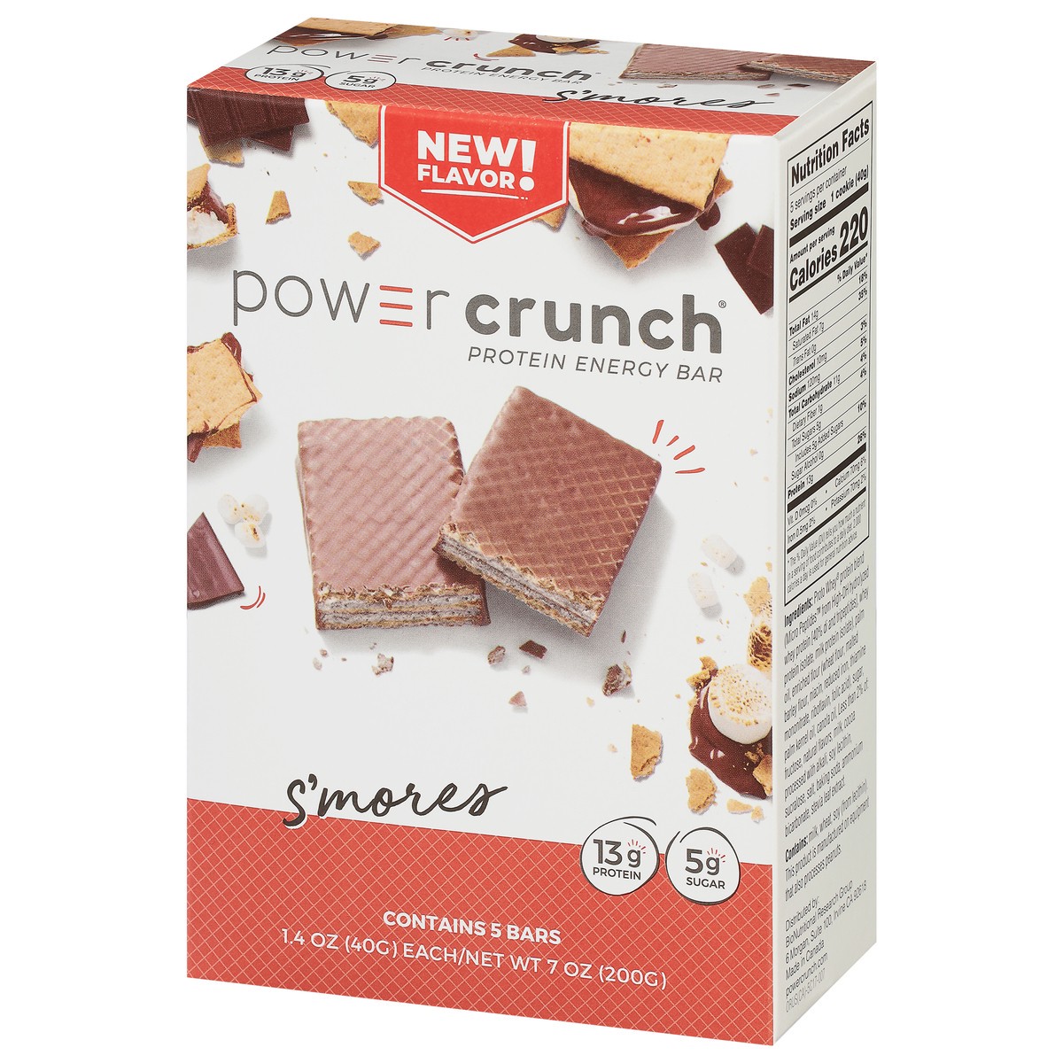 slide 4 of 9, Power Crunch S'mores Protein Energy Bar 5 ct, 5 ct